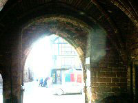 The Abbey Gate Way looking up from inside 3